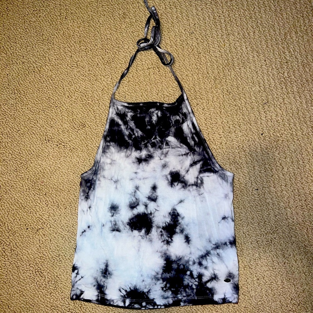 American Eagle Halter Crop Top Tie Dye Small